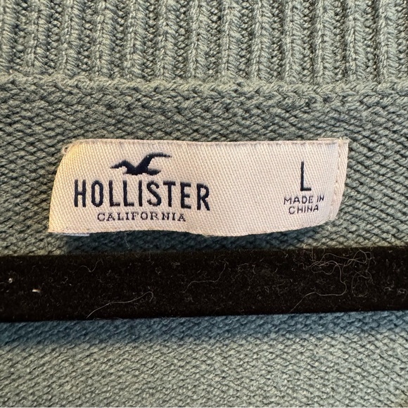 Hollister Cropped Argyle Pattern Cardigan Size Large - Picture 5 of 7